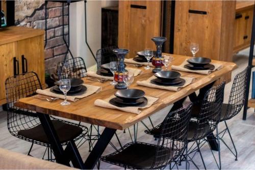 Masif Ağaç Yemek Masası - 100 cm - 220 cm Masa