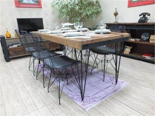 Masif Ağaç Yemek Masası - 85 cm - 200 cm Masa