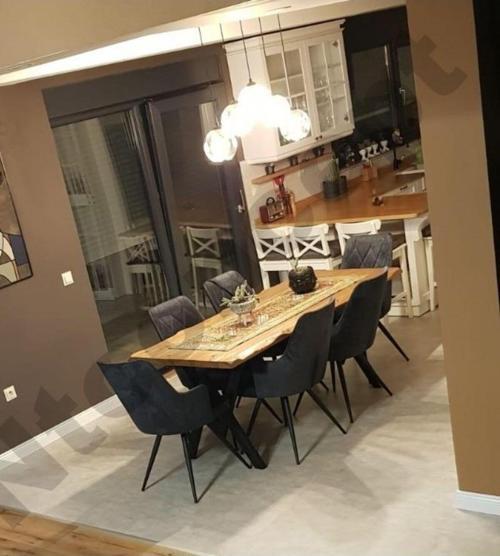 Doğal Ahşap Yemek Masası - ( Uzunluk 150 cm - Derinlik 85 cm - Yükseklik 76 cm - Sadece Masa )