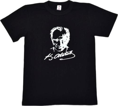 Kız Çocuk Sıfır Yaka Atatürk Baskılı Tişört BGL-ST03894
