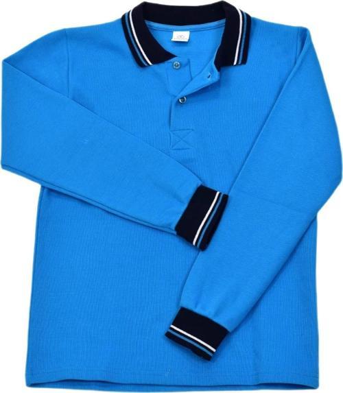 Kolej Polo Yaka Selanik Sweat Turkuaz K-MS-05