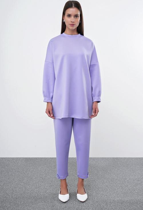 Lila Oversize Rahat Takım TK-1370
