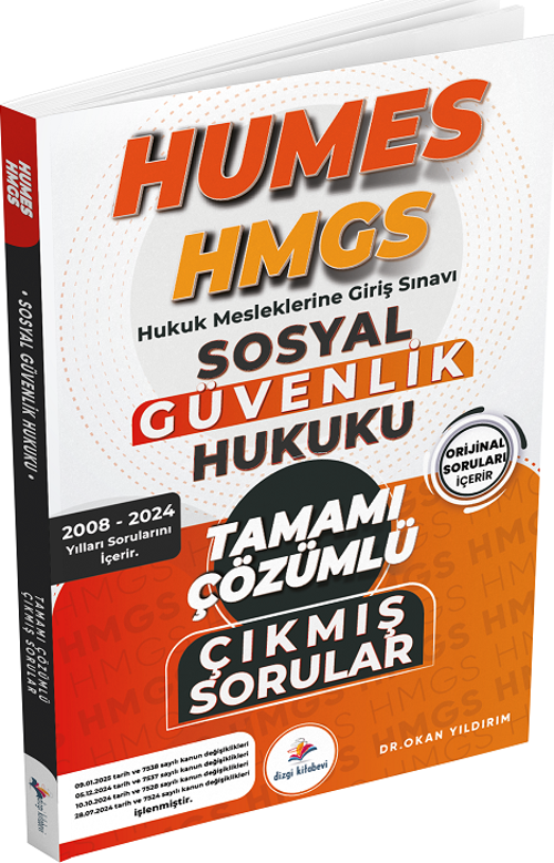 Dizgi Kitap HUMES HMGS Sosyal Güvenlik Hukuku Çıkmış Sorular 2008-2024 Çözümlü Dizgi Kitap