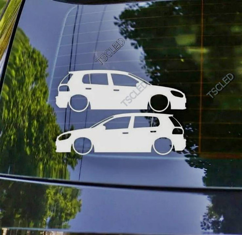 Golf MK6 GTI Kelebek Cam Oto Sticker 17 CM 2 Adet
