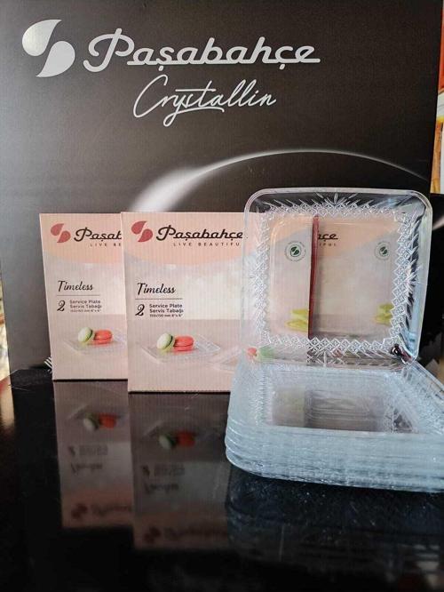 timeless pasta tabak - 6 lı pasta tatlı sunum tabağı