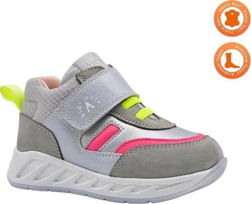 Della Tek Cırtlı Deri Kız Çocuk Bot Gri