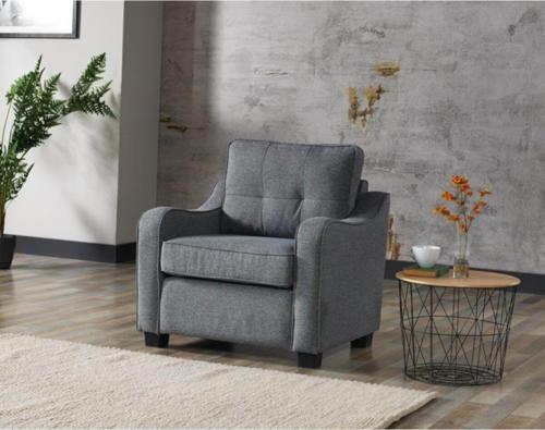 Plus Kılıflı Torba Yaylı Keten Kumaş Fonksiyonel Tekli Kanepe Koltuk Gri 66x79 cm