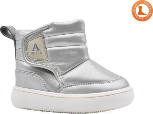 Maya İçi Peluş Kürklü Kız Bebek Bot Gümüş Rengi