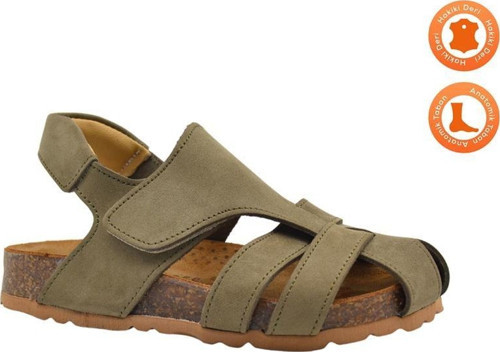 Arezzo Unisex Deri Çocuk Sandalet Haki