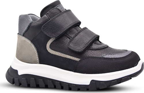 Under Çift Cırtlı Hakiki Deri Erkek Çocuk Bot Siyah