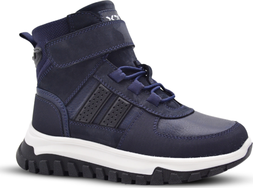 Worf Tek Cırtlı Hakiki Deri Anatomik Erkek Çocuk Bot Lacivert