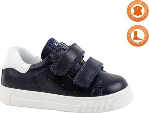 Papillon Çift Cırtlı Deri Unisex Çocuk Ayakkabı Lacivert