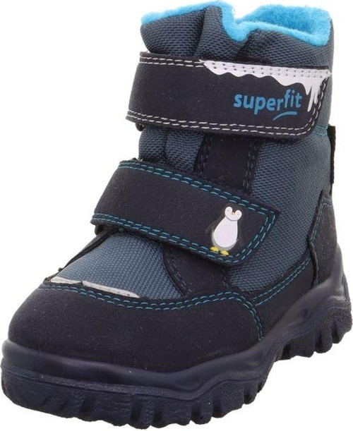 Husky Superfit Marka Penguen Desenli Sympateks Erkek Çocuk Bot Mavi-Turkuaz