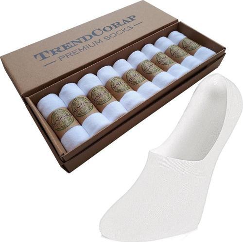 Premium Kadın Dikişsiz Burunlu Kaydırmaz Silikon Topuklu Bambu Babet Çorap 9'lu Özel Kutusunda
