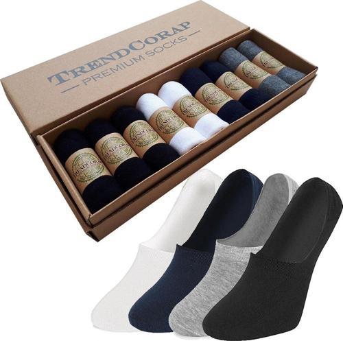 Premium Kadın Dikişsiz Burunlu Kaydırmaz Silikon Topuklu Bambu Babet Çorap 9'lu Özel Kutusunda