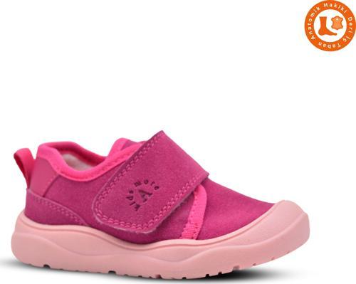 Wide Tek Cırtlı İçi Peluş Kürklü Anatomik Kız Bebek Ayakkabısı Fuşya