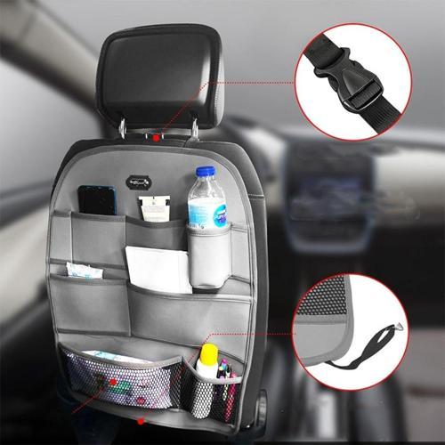 
Citroen C4 Araç İçi Deri Koltuk Arkası Organizer Düzenleyici Koruyucu Gri