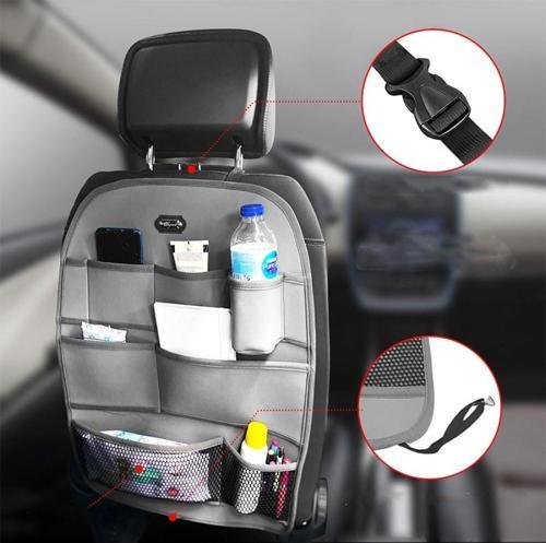 
Nissan Note Yeni Araç İçi Deri Koltuk Arkası Organizer Düzenleyici Koruyucu Gri