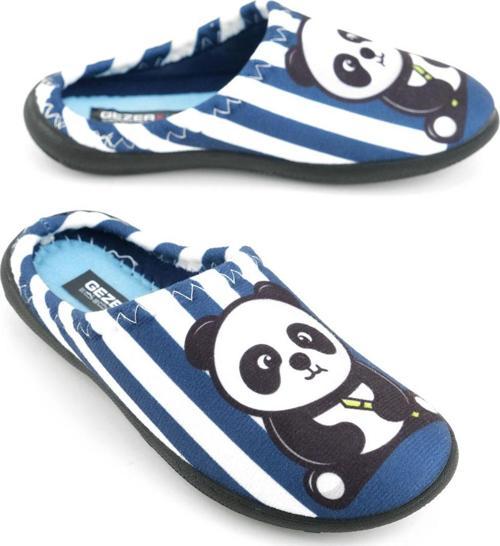 Erkek Çocuk Kışlık Panda Ev Bahçe Rahat Taban Gondol Terlik