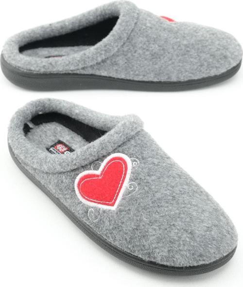 Kışlık Kadın Ev Bahçe Comfort Taban Nakışlı Kalp Desenli Keçe Terlik