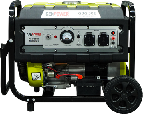 GBG 50 E Model 5 Kva, Benzinli, İpli/Marşlı Tekerlekli, Monofaze ( 220 Volt)Portatif Jeneratör