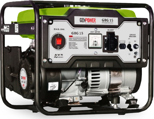 GBG 15 Model 1,5 Kva, Benzinli, İpli Tekerleksiz Monofaze ( 220 Volt) Portatif Jeneratör