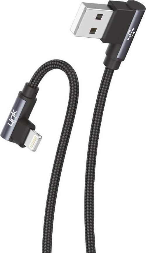 K593 Safe iPh Lightning 90 Derece Data/Şarj Kablosu 3A 1.5mt