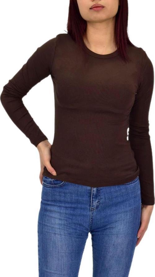 Kadın Düz Renk Vücuda Oturan Uzun Kollu Sweatshirt BGL-ST04296