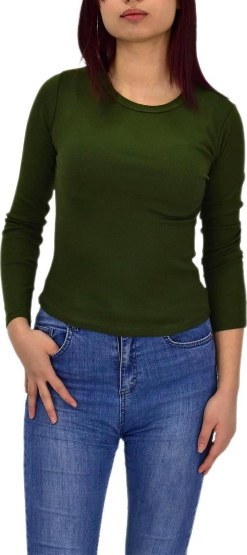Kadın Uzun Kol  Fitilli Body Tişört  BGL-ST04231