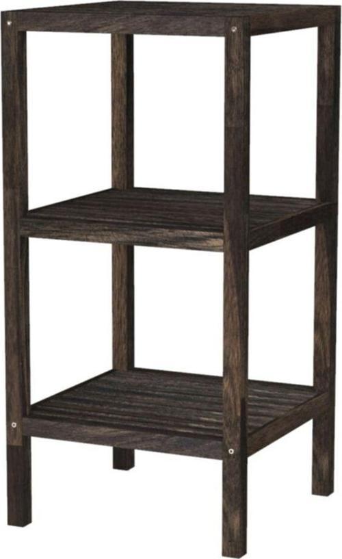 Interbuild Akasya Masif Ağaç - Holger 3 Katlı Çok Amaçlı Raf - 372x371x653 Mm - Espresso