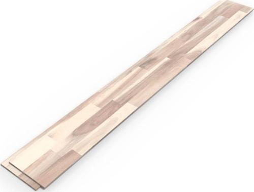 Interbuild Akasya Masif Ahşap Duvar Panelleri Shiplap 1219x152x10 Mm - 5'li Paket - Organik Beyaz