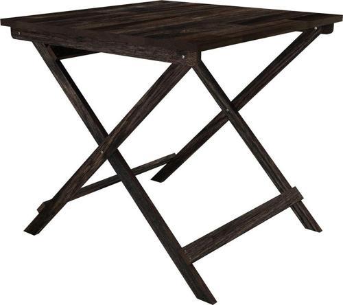Interbuild Sydney Masif Ahşap Katlanır Bahçe Masası - 75x75x73 Cm - Espresso