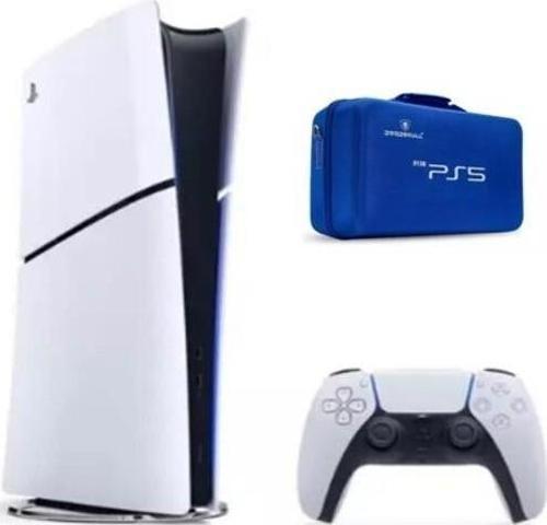  Sony Playstation 5 Slim 1 TB Digital Edition Oyun Konsolu (İthalatçı Garantili) + Sony Playstation 5 Taşıma Çantası Mavi