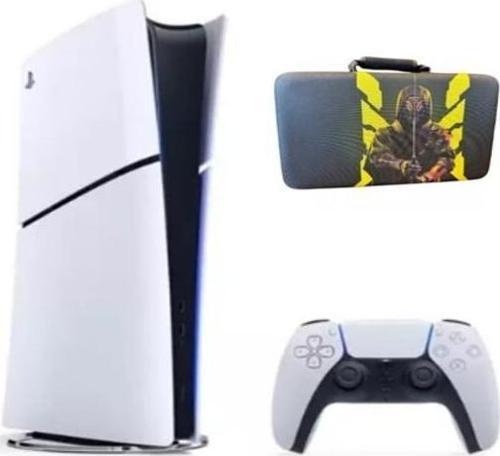 Playstation 5 Slim 1 TB Digital Edition Oyun Konsolu (İthalatçı Garantili) + Sony Playstation 5 Taşıma Çantası Siyah Desenli