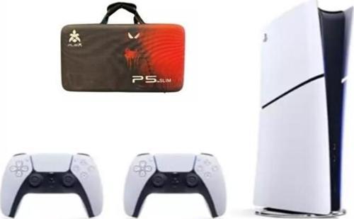 Playstation 5 Slim 1 TB Digital Edition Oyun Konsolu + 2. Dualsense Kol + Sony Playstation 5 Taşıma Çantası Koyu Kırmızı