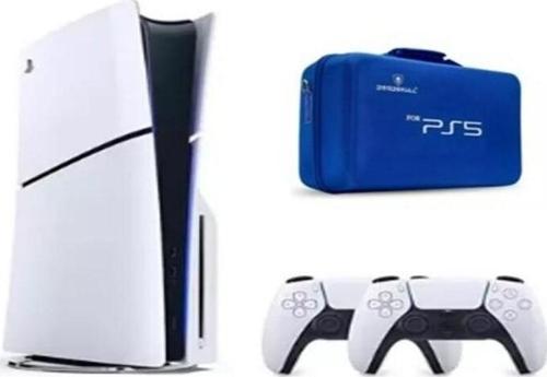 Playstation 5 Slim CD Versiyon + 2. Dualsense Ps5 Kol+ Sony Playstation 5 Taşıma Çantası Mavi