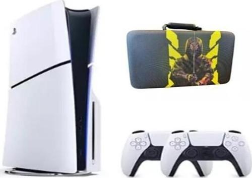 Playstation 5 Slim CD Versiyon + 2. Dualsense Ps5 Kol+ Sony Playstation 5 Taşıma Çantası Siyah Desenli
