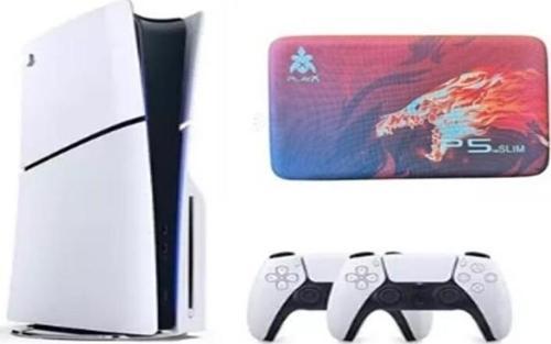 Playstation 5 Slim CD Versiyon + 2. Dualsense Ps5 Kol+ Sony Playstation 5 Taşıma Çantası Kırmız Desenli