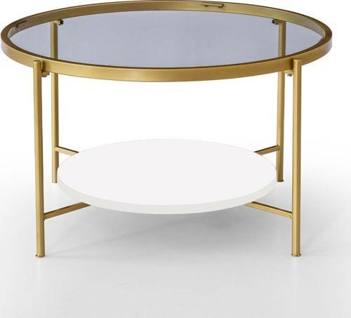 EDMONDA EVAKSESUAR Oslo Gold Orta Sehpa Şeffaf Cam