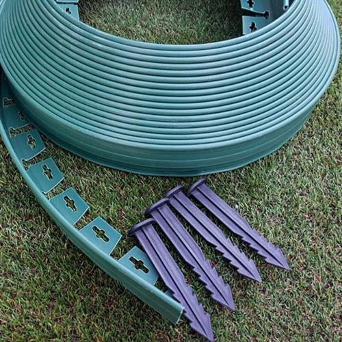 ÇİM AYIRICI 25 metre YEŞİL ESNEK PLASTİK ÇİMEN SINIRLAYICI BORDÜR TAŞ TOPRAK AYIRICI