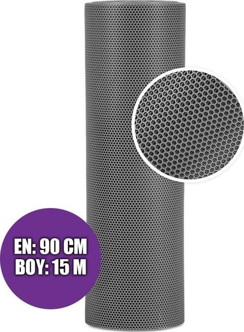 KAYDIRMAZ BAL PETEK PASPAS 90cmX15metre GRİ PVC Z MAT PAS PAS  İÇ DIŞ MEKAN YOLLUK ISLAK ZEMİN HALISI