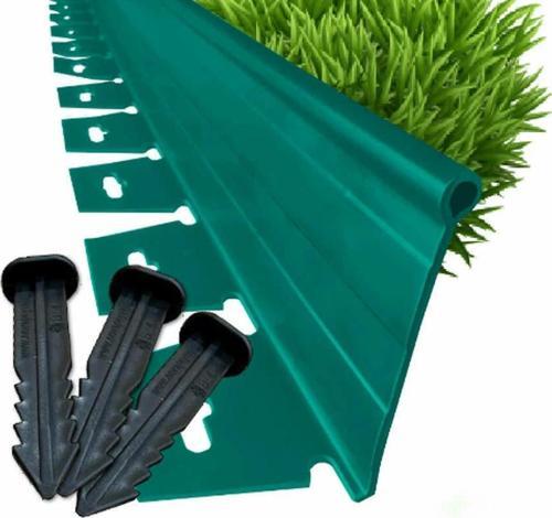 SERT PLASTİK ÇİM AYIRICI YEŞİL DÜZ PLASTİK ÇİMEN SINIRLAYICI BORDÜR TAŞ TOPRAK AYIRICI
