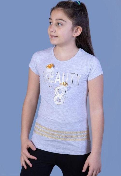 Toontoy Kız Çocuk Beauty Baskılı Tişört