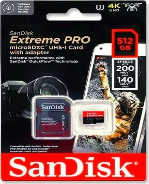 Extreme Pro 512Gb 200/140Mb/S Microsdxc
