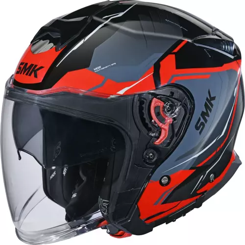 0043 SMK GTJ ESCAPE YARIM KASK KIRMIZI SİYAH