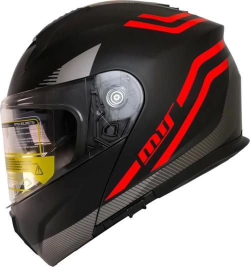 966 WX20 RED ÇENE AÇILIR KASK