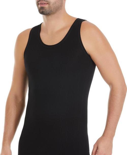 3 Adet Yıldız Erkek Bambu Atlet Siyah 316