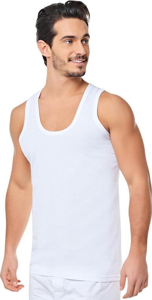 6 lı Paket Seher Yıldızı Erkek Atlet Klasik Erkek Atlet Beyaz