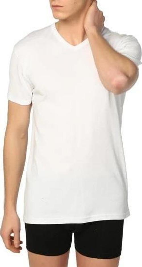 3 Adet Gümüş Erkek Kısa Kollu V Yaka Atlet Fanila 4051