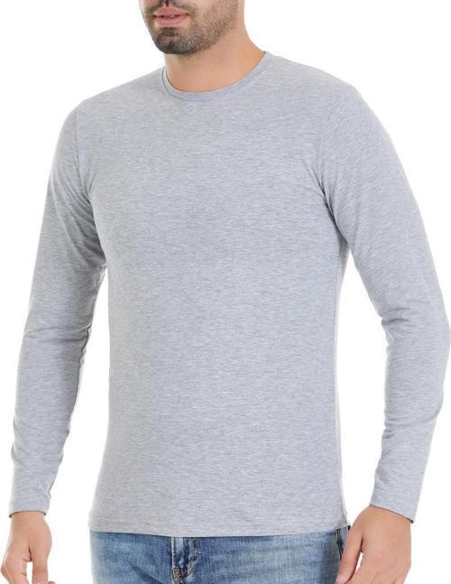 6 Adet Yıldız Erkek Likralı Uzun Kollu T-Shirt Fanila Gri 87
